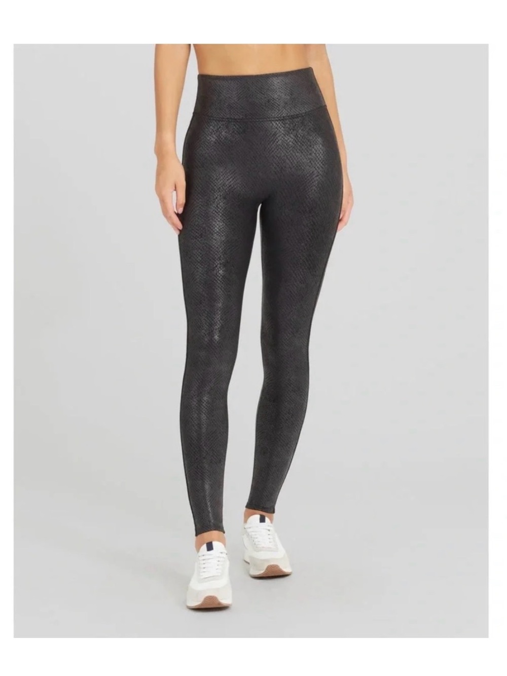 NWT Spanx Faux Leather Matte Snake Leggings in Color Foiled Snake